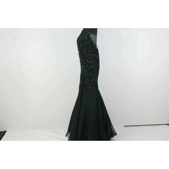 Niteline black beaded evening dress size 4 - Picture 8 of 10